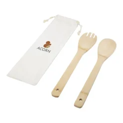 Gift Campaign Cucchiaio e forchetta in legno per insalata con sacchetto Bamboo></noscript> Altri Utensili Da Cucina