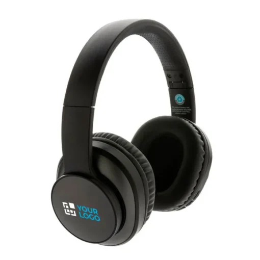 Gift Campaign Cuffie pieghevoli in alluminio riciclato con bassi potenti Terra> Gadget Ecologici|Cuffie Personalizzate