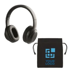 Gift Campaign Cuffie pieghevoli wireless con logo in sacchetto di cotone Rock></noscript> Cuffie Personalizzate