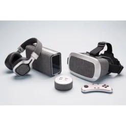 Gift Campaign Cuffie wireless pieghevoli personalizzabili in tessuto e PU Vogue></noscript> Cuffie Personalizzate