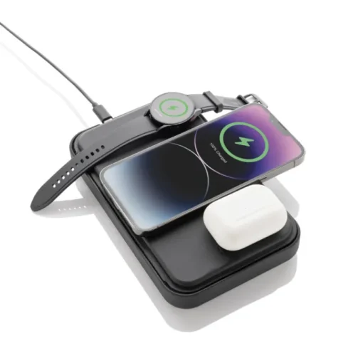 Gift Campaign Custodia da viaggio in PU riciclato RCS con caricatore wireless 3 in 1> Accessori Da Viaggio|Caricabatterie