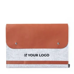 Gift Campaign Custodia per laptop in feltro RPET con patta in similpelle 14''><noscript><img width=