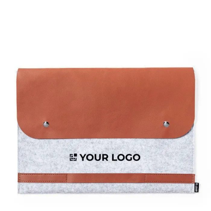Gift Campaign Custodia per laptop in feltro RPET con patta in similpelle 14''> Custodie Per Pc