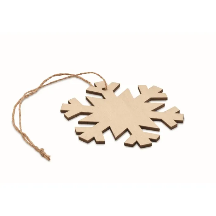 Gift Campaign Decorazione a forma di fiocco di neve in MDF personalizzata Snowflake> Gadget Natalizi
