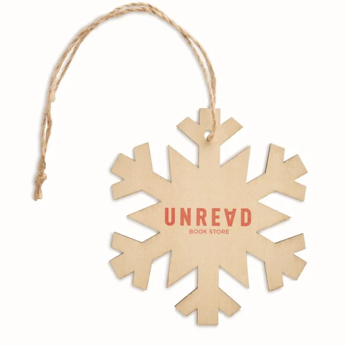 Gift Campaign Decorazione a forma di fiocco di neve in MDF personalizzata Snowflake> Gadget Natalizi