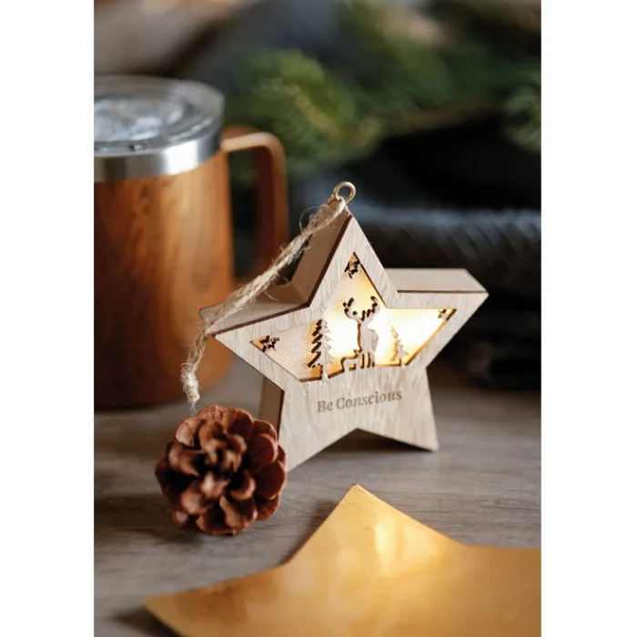 Gift Campaign Decorazione natalizia a forma di stella in MD con luce> Gadget Natalizi