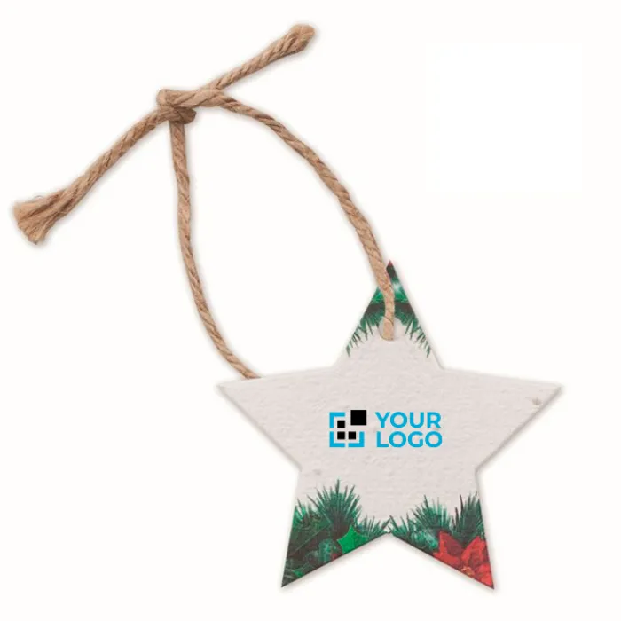 Gift Campaign Decorazione natalizia a forma di stella in carta con semi SeedGrow> Gadget Natalizi