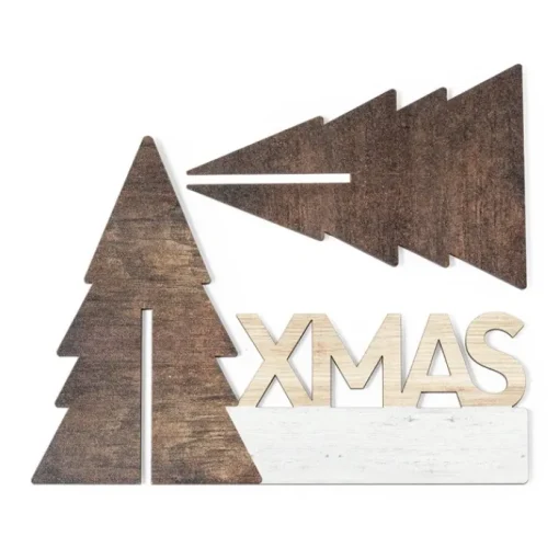 Gift Campaign Decorazione natalizia in legno con finitura bicolore Xmas Tree Wood> Gadget Natalizi