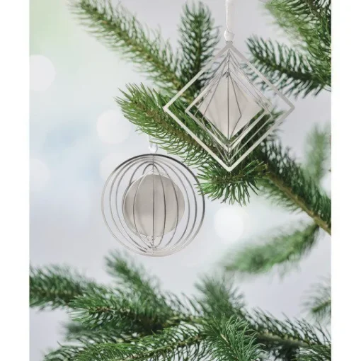 Gift Campaign Decorazione rotonda promozionale realizzata in acciaio inox Round> Gadget Natalizi