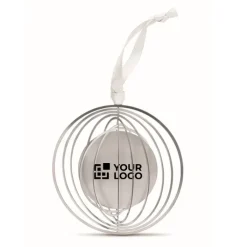 Gift Campaign Decorazione rotonda promozionale realizzata in acciaio inox Round></noscript> Gadget Natalizi