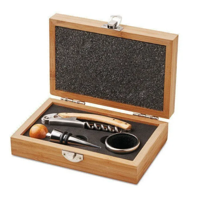 Gift Campaign Elegante set da vino corporativo con scatola e accessori vino Riesling> Gadget Per Vino