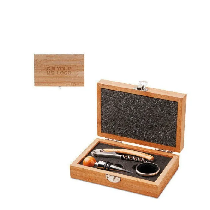 Gift Campaign Elegante set da vino corporativo con scatola e accessori vino Riesling> Gadget Per Vino