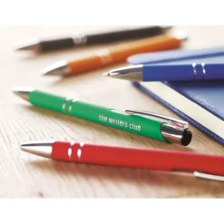 Gift Campaign Eleganti penne incise con finitura satinata inchiostro blu Aster Matt></noscript> Penne In Metallo