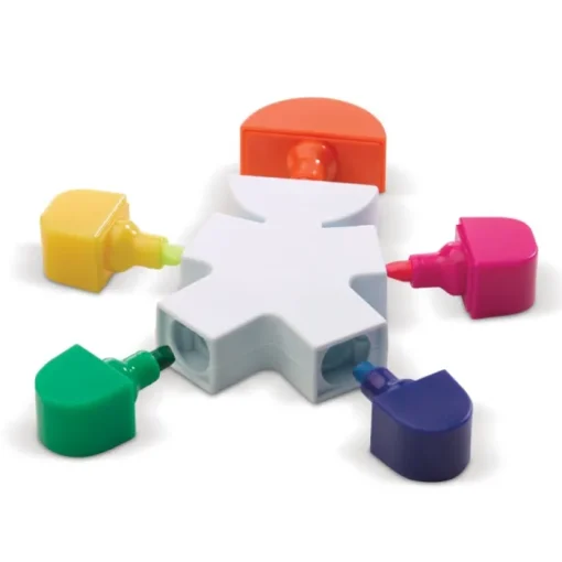Gift Campaign Evidenziatore a forma di omino con 5 colori differenti> Evidenziatori
