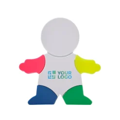 Gift Campaign Evidenziatore in ABS a forma di omino con 4 colori fluorescenti></noscript> Evidenziatori