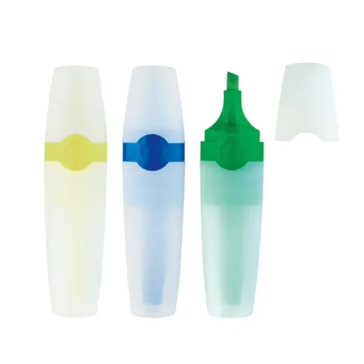 Gift Campaign Evidenziatori aziendali in 3 colori con copro trasparente Clear Mark> Gadget Per La Scuola|Gadget Per L'Ufficio