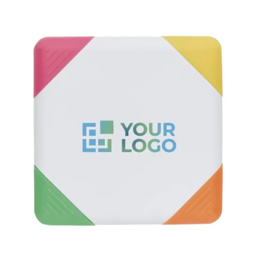 Gift Campaign Evidenziatori promozionali 4 colori in formato stampabile Squared> Evidenziatori