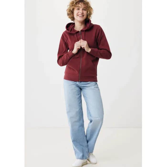 Gift Campaign Felpa con zip slim fit in cotone ecologico da 340 g/m2 Iqoniq> Felpe Personalizzate