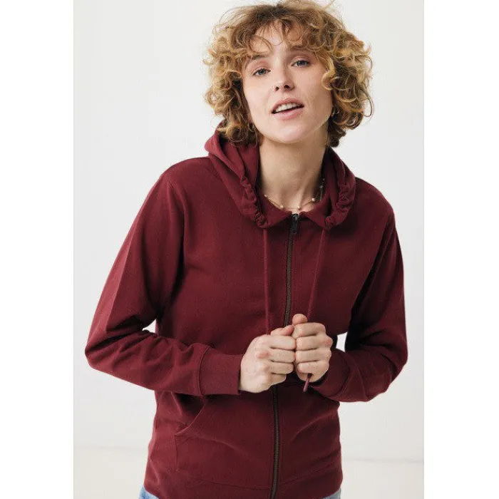 Gift Campaign Felpa con zip slim fit in cotone ecologico da 340 g/m2 Iqoniq> Felpe Personalizzate