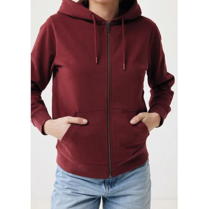 Gift Campaign Felpa con zip slim fit in cotone ecologico da 340 g/m2 Iqoniq> Felpe Personalizzate