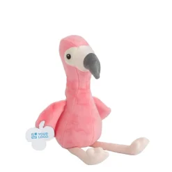 Gift Campaign Fenicottero di peluche personalizzato con etichetta></noscript> Peluche