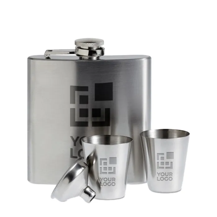 Gift Campaign Fiaschetta personalizzata in acciaio con 2 bicchierini Uptown> Altri Utensili Da Cucina