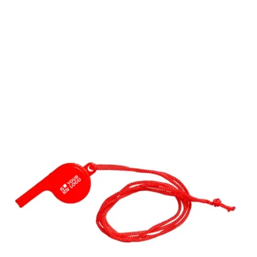 Gift Campaign Fischietto classico in plastica con cordino coordinato> Gadget Per Eventi Sportivi