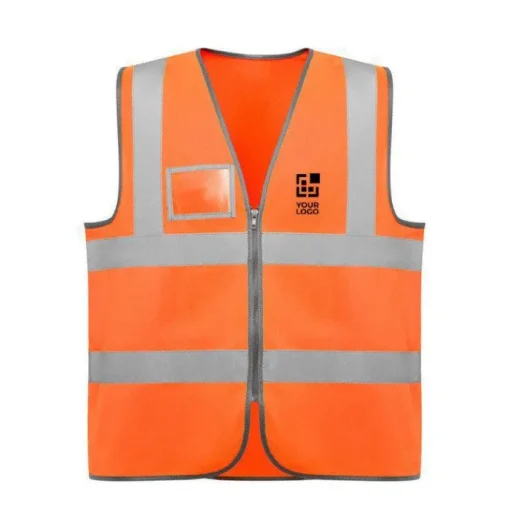 Gift Campaign Gilet ad alta visibilità tasca e cerniera in poliestere Roly Polux> Gilet Alta Visibilità
