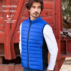 Gift Campaign Gilet imbottito in soft shell e poliestere con fianco e dettagli neri><noscript><img width=