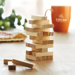 Gift Campaign Gioco della torre con 54 blocchetti in sacchetto cotone con logo Tower></noscript> Giochi E Passatempo