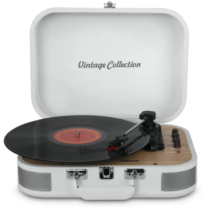 Gift Campaign Giradischi in stile vintage con bluetooth, porta AUX e porta USB> Casse Personalizzate