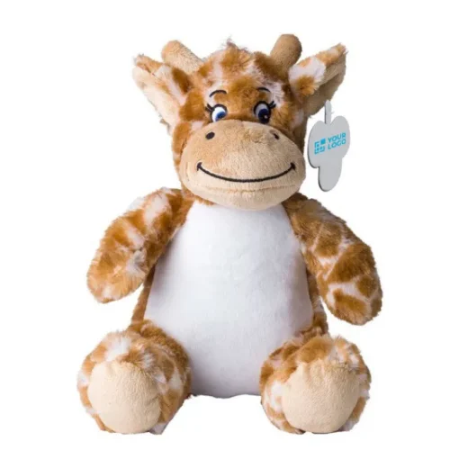 Gift Campaign Giraffa di peluche con occhi ricamati ed etichetta personalizzabile> Peluche
