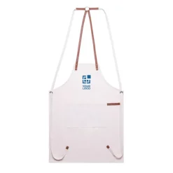 Gift Campaign Grembiule in cotone canvas con nastri regolabili in similpelle 340g/m2><noscript><img width=