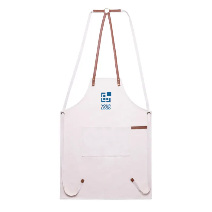 Gift Campaign Grembiule in cotone canvas con nastri regolabili in similpelle 340g/m2> Grembiuli Personalizzati