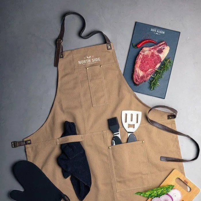 Gift Campaign Grembiule in cotton canvas con vari taschini da 340 g/m2> Grembiuli Personalizzati