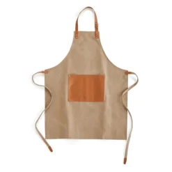 Gift Campaign Grembiule in tela stonewashed con dettagli in pelle vegana Rustic><noscript><img width=