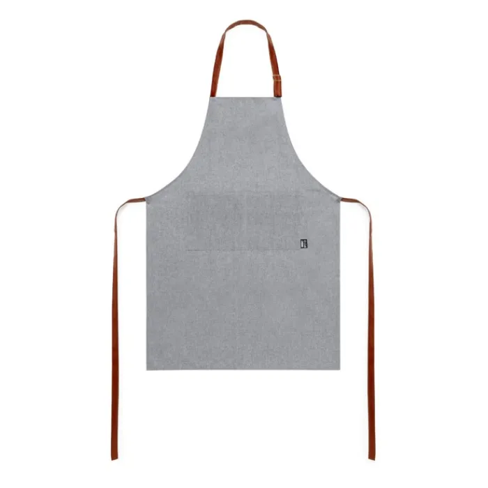 Gift Campaign Grembiule RPET con taschino frontale e nastri regolabili in similpelle> Grembiuli Personalizzati