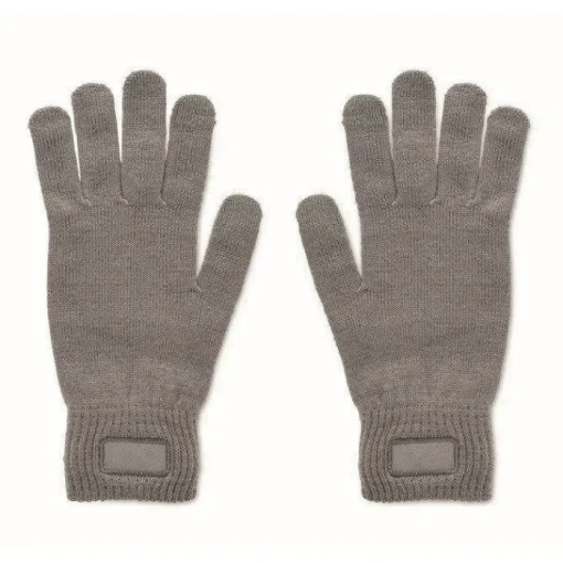 Gift Campaign Guanti in poliestere riciclato con etichetta per personalizzazione> Guanti