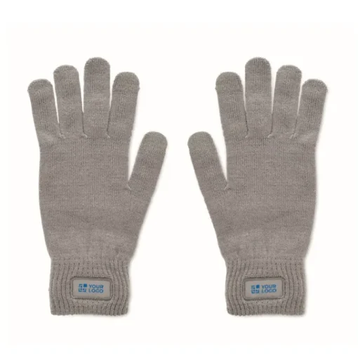 Gift Campaign Guanti in poliestere riciclato con etichetta per personalizzazione> Guanti