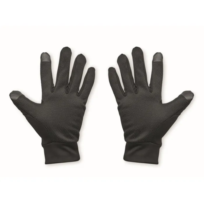 Gift Campaign Guanti sportivi in poliestere con indice e pollice con funzione touch> Guanti