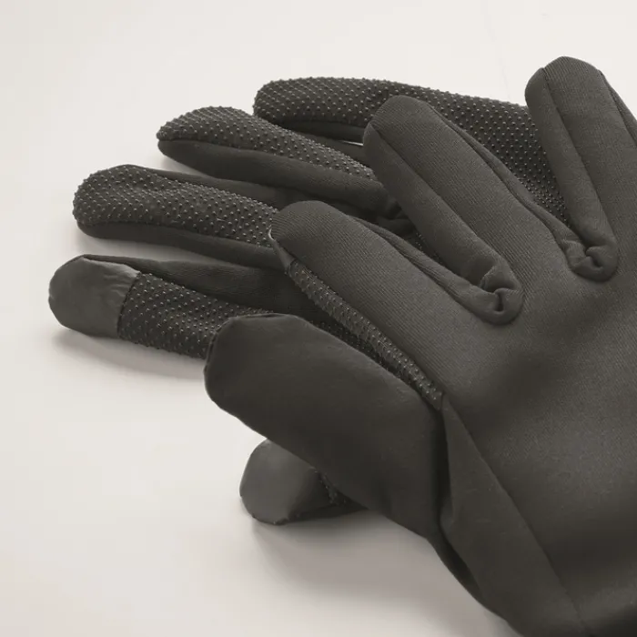 Gift Campaign Guanti sportivi in poliestere con indice e pollice con funzione touch> Guanti