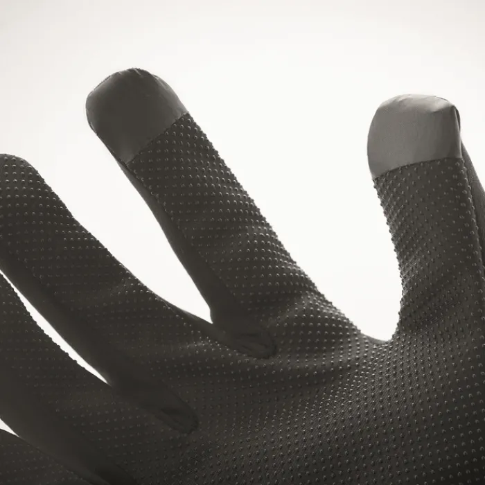 Gift Campaign Guanti sportivi in poliestere con indice e pollice con funzione touch> Guanti