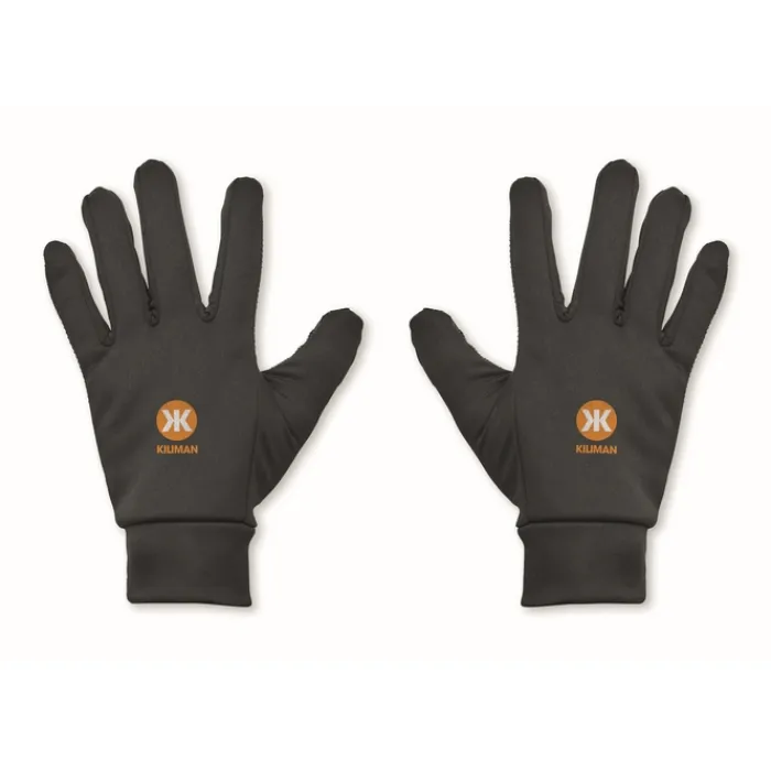 Gift Campaign Guanti sportivi in poliestere con indice e pollice con funzione touch> Guanti