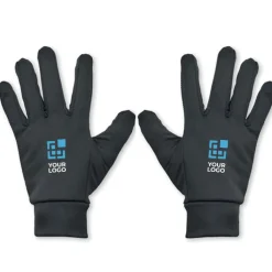 Gift Campaign Guanti sportivi in poliestere con indice e pollice con funzione touch><noscript><img width=