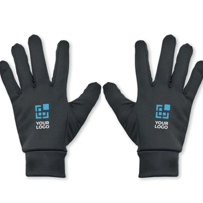 Gift Campaign Guanti sportivi in poliestere con indice e pollice con funzione touch> Guanti