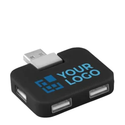 Gift Campaign Hub USB personalizzato economico compatto in ABS 4 USB A Quadrato></noscript> Gadget Per L'Ufficio