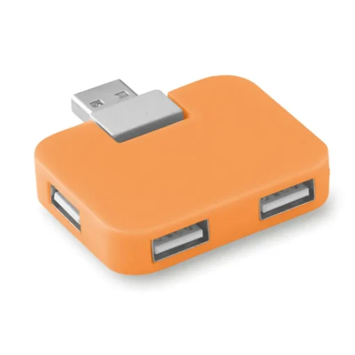 Gift Campaign Hub USB personalizzato economico compatto in ABS 4 USB A Quadrato> Gadget Per L'Ufficio