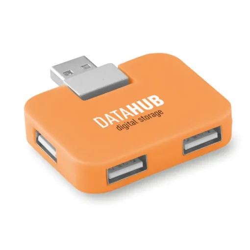Gift Campaign Hub USB personalizzato economico compatto in ABS 4 USB A Quadrato> Gadget Per L'Ufficio