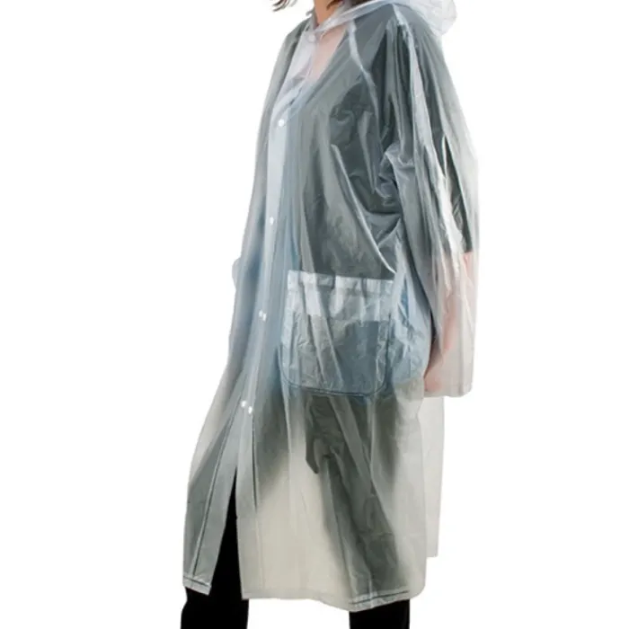 Gift Campaign Impermeabile taglia unica con chiusura frontale e cappuccio in PVC> Impermeabili