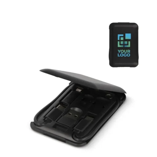Gift Campaign Kit con cavetto vari connettori USB e supporto per cellulare> Accessori Da Viaggio
